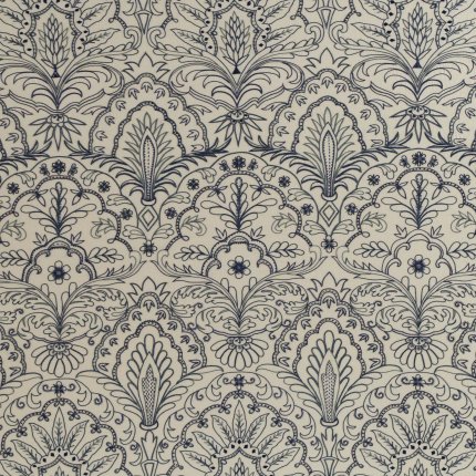 ACANTHUS LEAF CREWELWORK IN BLUE - F480 (1)