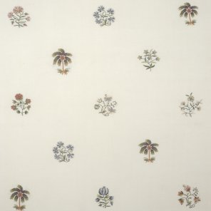 SCATTERED FLORAL AND PALM TREES - F338