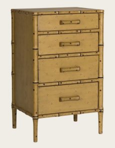 TRO031A - FAUX BAMBOO BEDSIDE TABLE WITH FOUR DRAWERS