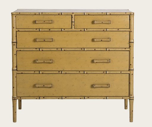 TRO040A - FAUX BAMBOO CHEST WITH FIVE DRAWERS (2)