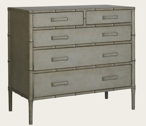 TRO040A - FAUX BAMBOO CHEST WITH FIVE DRAWERS (5)