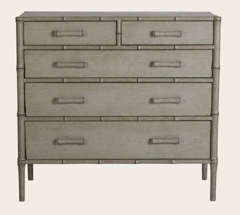 TRO040A - FAUX BAMBOO CHEST WITH FIVE DRAWERS (6)