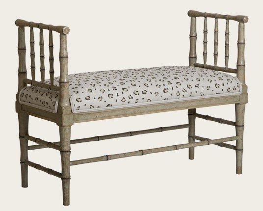 TRO067 - FAUX BAMBOO BENCH WITH SIDE RAILS (3)