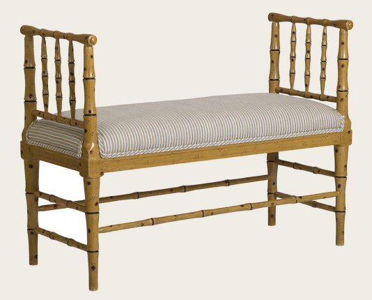 TRO067 - FAUX BAMBOO BENCH WITH SIDE RAILS (1)