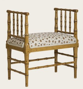 TRO067A - FAUX BAMBOO SMALL BENCH WITH SIDE RAILS