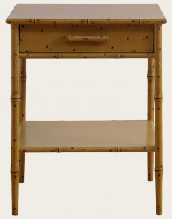 TRO108 - FAUX BAMBOO SIDE TABLE WITH ONE DRAWER & BOTTOM SHELF (2)