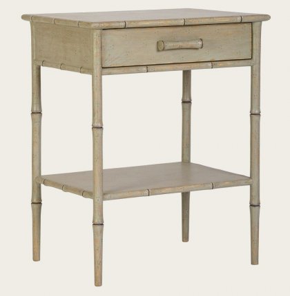 TRO108 - FAUX BAMBOO SIDE TABLE WITH ONE DRAWER & BOTTOM SHELF (5)