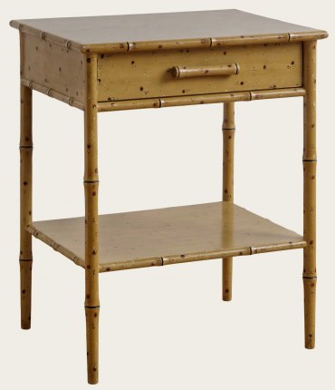 TRO108 - FAUX BAMBOO SIDE TABLE WITH ONE DRAWER & BOTTOM SHELF (1)