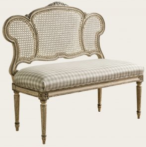 LOU120 - SOFA WITH CANED BACK