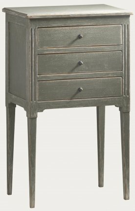 PRO032 - BEDSIDE TABLE WITH FLUTING & THREE DRAWERS (1)
