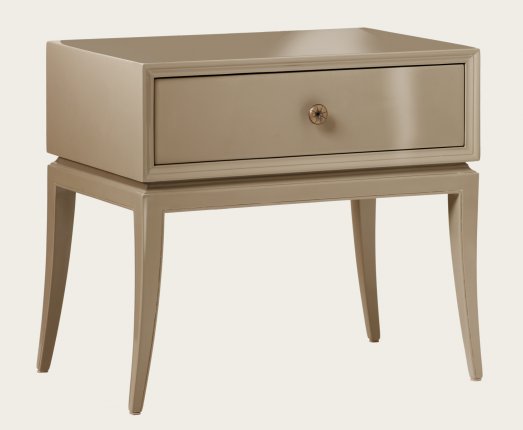 MID0032 - BEDSIDE TABLE WITH ONE DRAWER & BRASS PULL (4)
