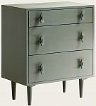 MID052A - SMALL CHEST WITH THREE DRAWERS & WOOD HANDLES (1)