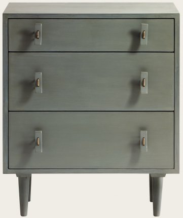 MID052A - SMALL CHEST WITH THREE DRAWERS & WOOD HANDLES (2)