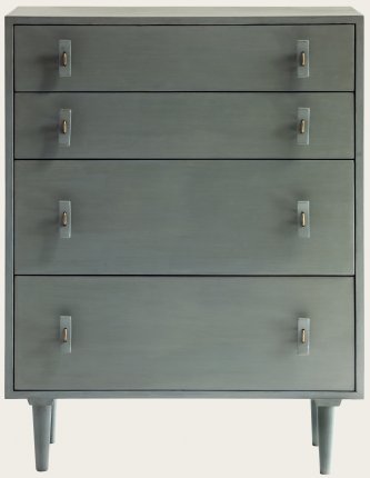 MID052B - CHEST WITH FOUR DRAWERS & WOOD HANDLES (2)