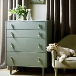 MID052B - CHEST WITH FOUR DRAWERS & WOOD HANDLES (4)