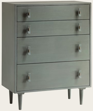 MID052B - CHEST WITH FOUR DRAWERS & WOOD HANDLES (1)