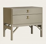 MID053 - BEDSIDE TABLE WITH TWO DRAWERS & T-BAR HANDLES (1)