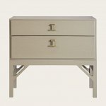 MID053 - BEDSIDE TABLE WITH TWO DRAWERS & T-BAR HANDLES (2)