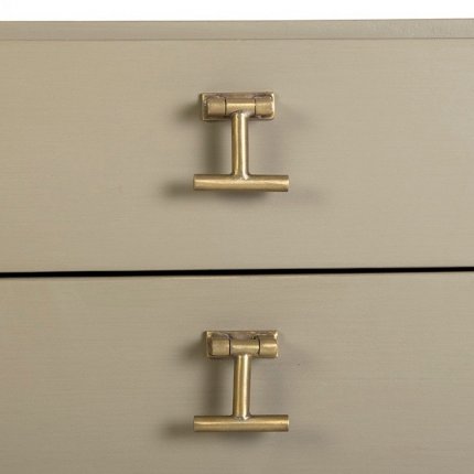 MID053 - BEDSIDE TABLE WITH TWO DRAWERS & T-BAR HANDLES (3)