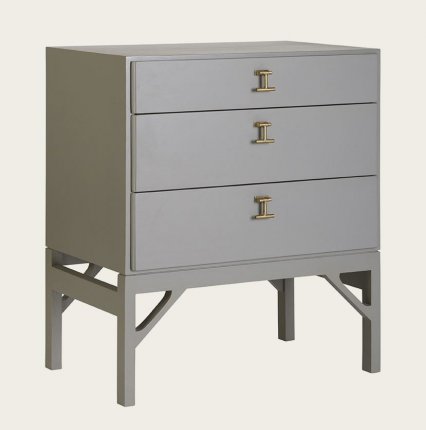 MID053A - BEDSIDE TABLE WITH THREE DRAWERS & T-BAR HANDLES (1)