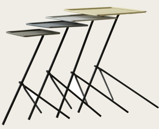 MID113 - NESTING TABLES IN PERFORATED METAL (2)