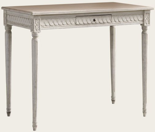 GUS103 - RECTANGLE TABLE WITH CARVING ONE DRAWER & WOOD TOP (1)