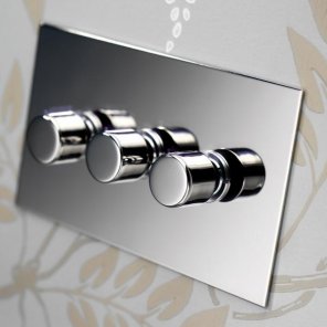 Otočné stmívače (rotary dimmers) Nickel Silver