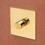 Otočné stmívače (rotary dimmers) Unlacquered Brass (1)