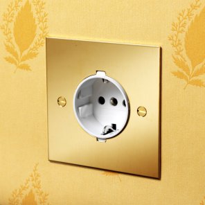 Zásuvky (sockets) Unlacquered Brass
