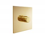 Otočné stmívače (rotary dimmers) Unlacquered Brass (2)