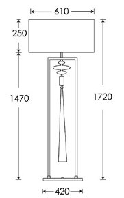 Constance Nickel and Clear Floor Lamp (2)