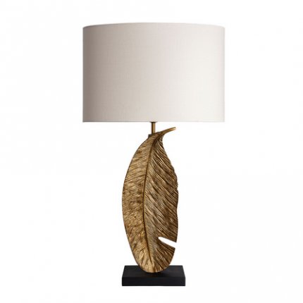 Leaf Brass Patina Table Lamp (1)