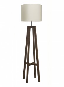 Tripod Antique Oak Floor Lamp