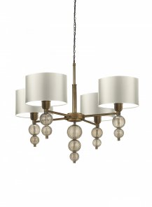 Alette Chadelier Antique Brass Smoke