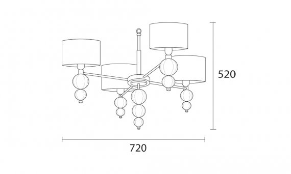 Alette Chandelier Nickel Opal Jade (2)