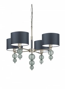 Alette Chandelier Nickel Opal Jade