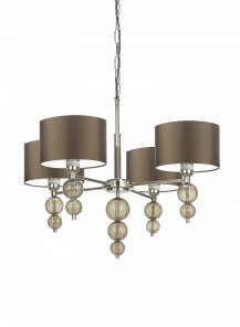 Alette Chandelier Nickel Smoke
