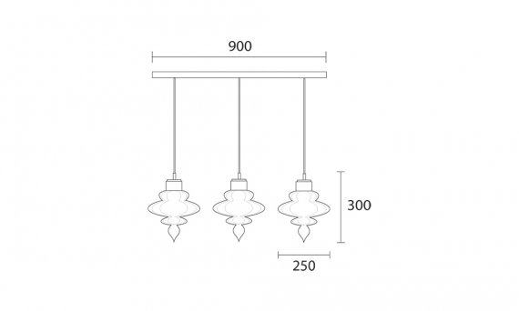 Basilica 3 Light Rectangular Ceiling Plate (2)