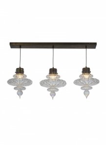 Basilica 3 Light Rectangular Ceiling Plate