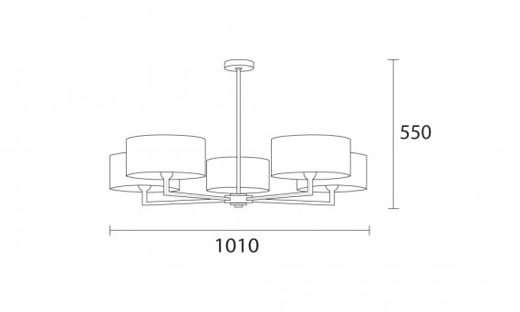 Holt Pendant 5 Arm Nickel (2)