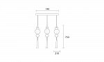 Medina 3 Light Rectangle Ceiling Plate (2)