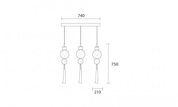 Medina 3 Light Rectangle Ceiling Plate (2)